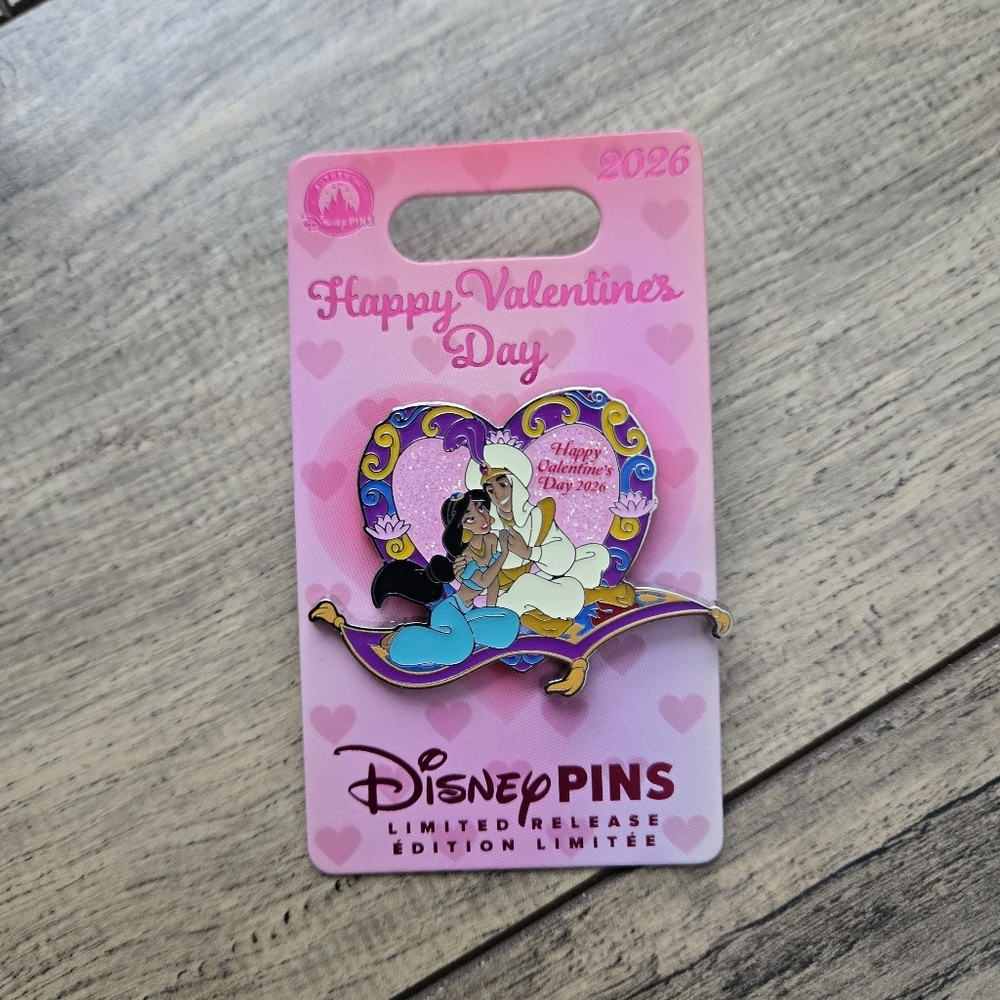 Walt Disney 2026 Happy Valentines Day Jasmine & Aladdin New Limited Release